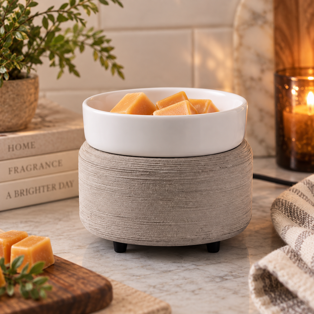 2-in-1 Candle & Wax Warmer - Gray