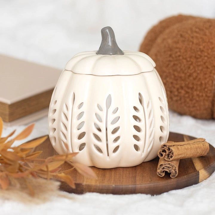 Ceramic Autumn Leaf Pumpkin Wax Warmer