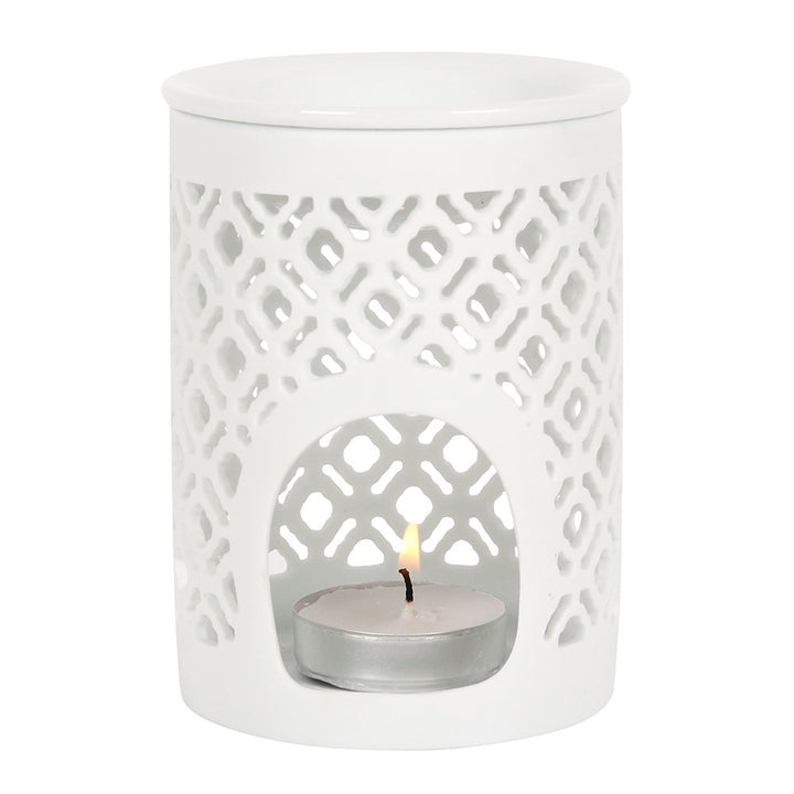 Ceramic Lattice Cut Wax Warmer