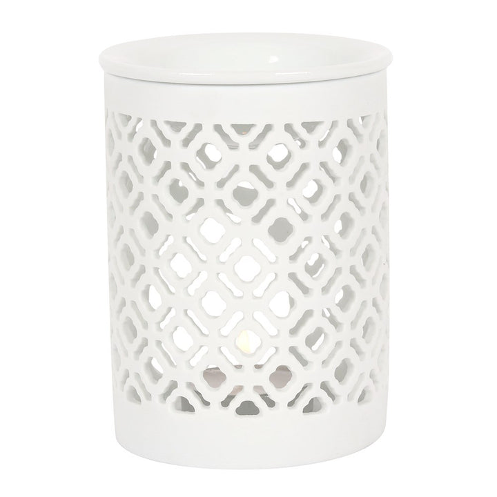 Ceramic Lattice Cut Wax Warmer